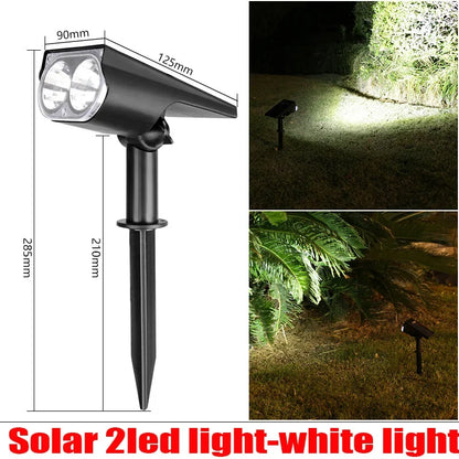 9-LED Solar Spotlight, Adjustable Outdoor Landscape Light, IP65 Waterproof, Dimmable, RGB, White or Warm Light - product view 4