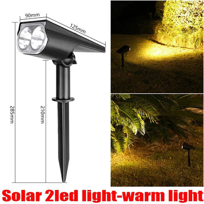 9-LED Solar Spotlight, Adjustable Outdoor Landscape Light, IP65 Waterproof, Dimmable, RGB, White or Warm Light - product view 5