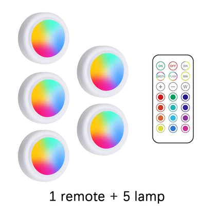 Wireless Under Cabinet Lights, RGB 12-Color LED, Touch and Remote Control, Dimmable, Timer, 1-6 Lamps with Remote - product view 5