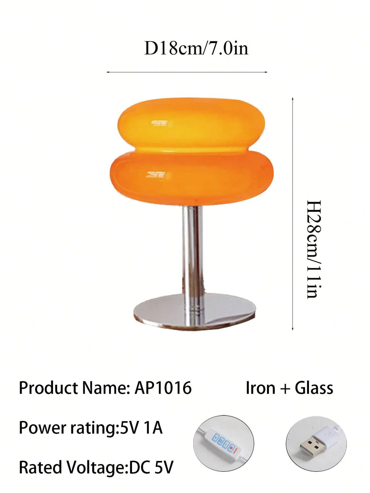 LED table lamp, product view 1