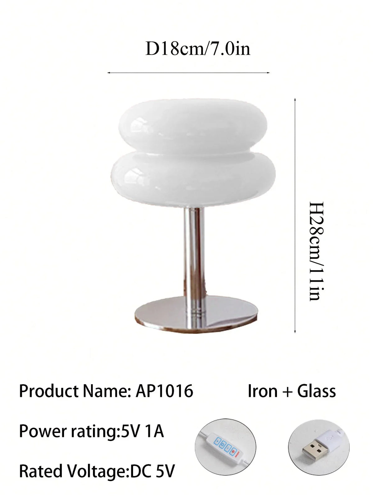 LED table lamp, product view 2