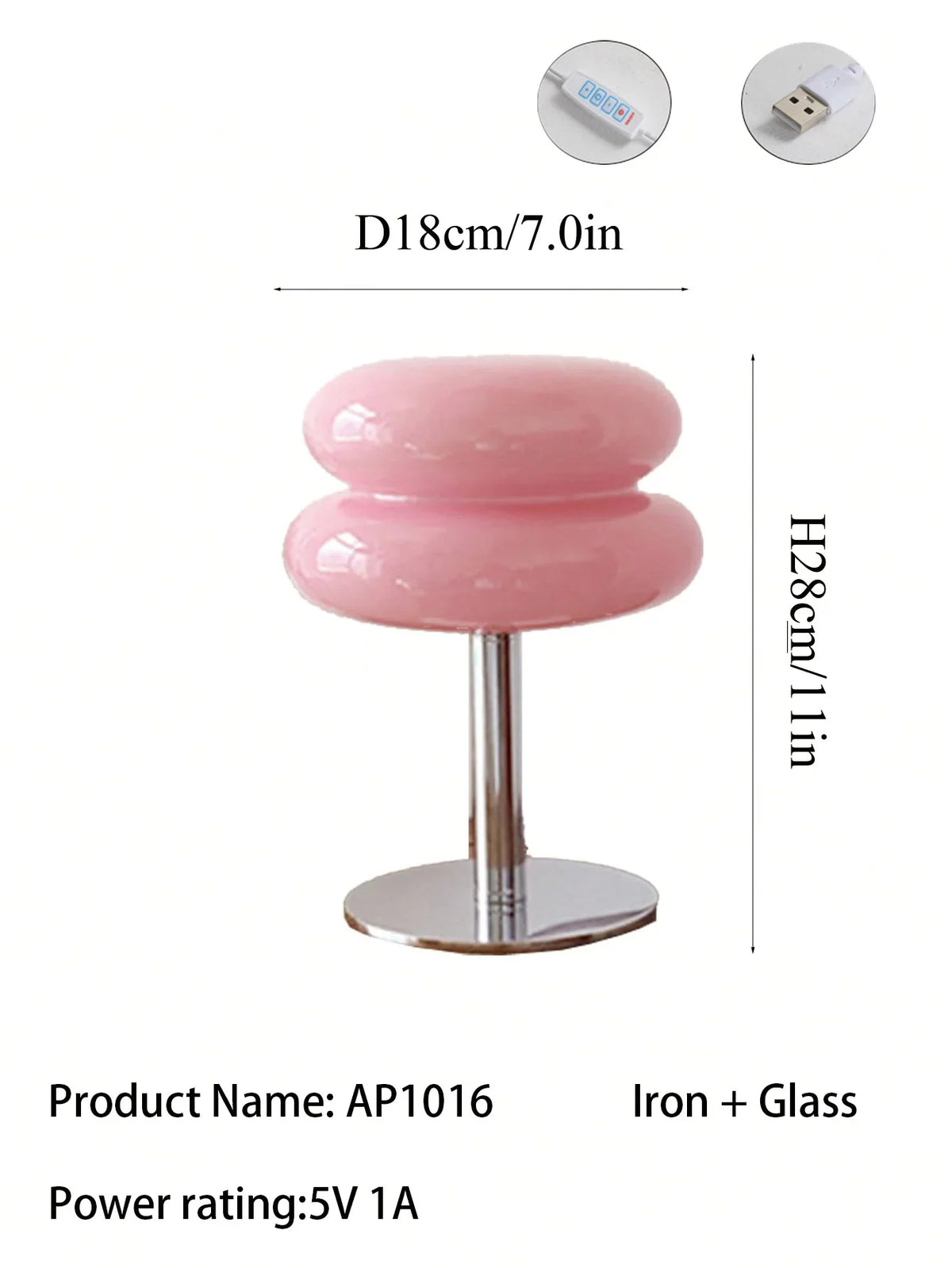LED table lamp, product view 3