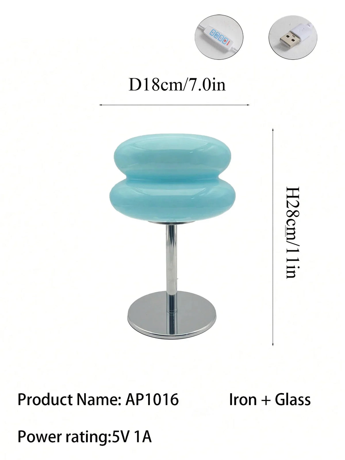 LED table lamp, product view 6