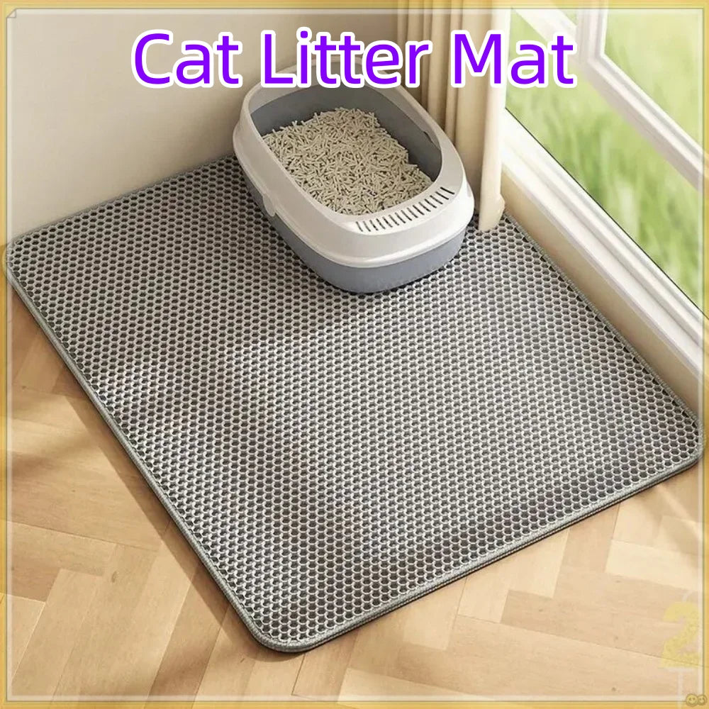 Cat Litter Mat, Double-Layer Waterproof Non-Slip Washable Litter Trapper, Foam Pet Toilet Pad in 30x30 to 60x90cm - product view 4