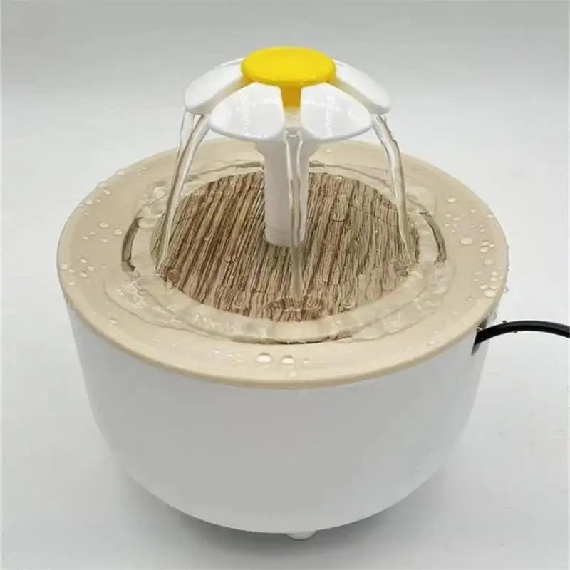 Pet Water Fountain, 1.2L Recirculating Cat Drinker with Filter, 3 Flow Modes, Plastic Body and USB or Plug Options - product view 1