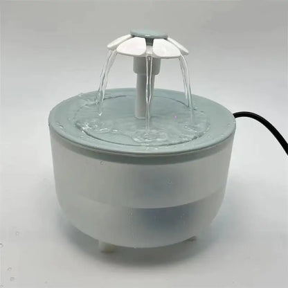 Pet Water Fountain, 1.2L Recirculating Cat Drinker with Filter, 3 Flow Modes, Plastic Body and USB or Plug Options - product view 3