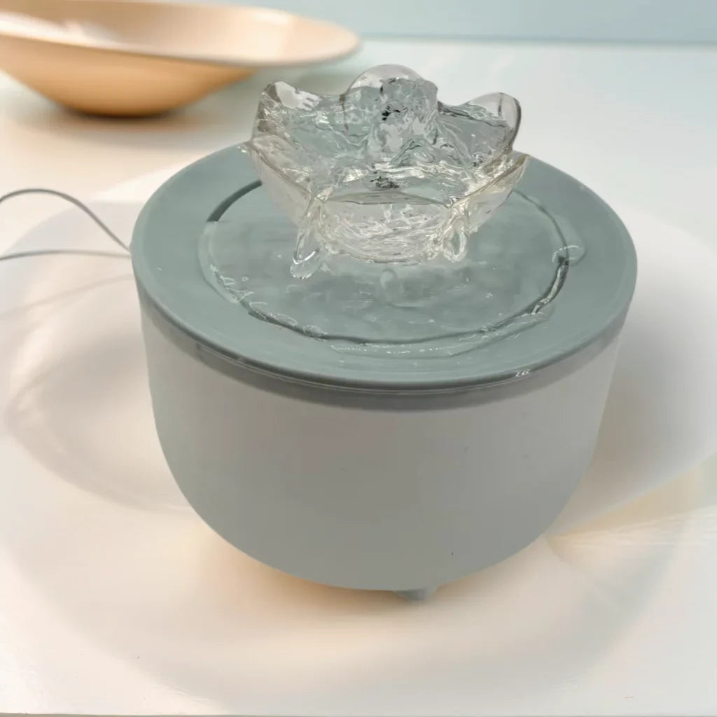 Pet Water Fountain, 1.2L Recirculating Cat Drinker with Filter, 3 Flow Modes, Plastic Body and USB or Plug Options - product view 5