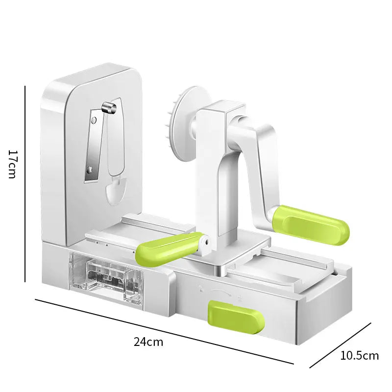 Vegetable Spiralizer Cutter, 4-in-1 or 5-in-1 Slicer with Stainless Steel Blades, Suction Base and Foldable Design - product view 4
