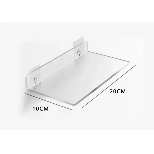 Clear Acrylic Wall Shelf, Perforated Hanging Storage Panel, Plastic Frame, 20–50 cm Width Options for Bathroom and Kitchen - product view 1