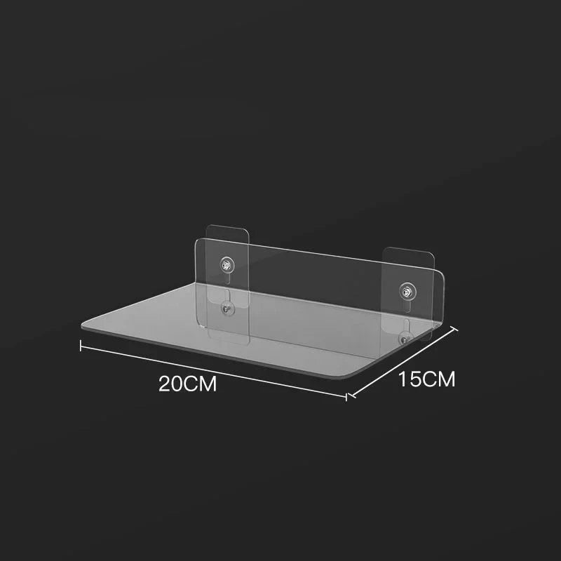 Clear Acrylic Wall Shelf, Perforated Hanging Storage Panel, Plastic Frame, 20–50 cm Width Options for Bathroom and Kitchen - product view 5