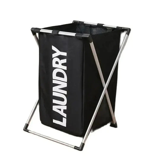 Foldable Laundry Basket, Reusable Polyester Oxford Storage Bag, Waterproof Clothing Organizer with 1 or 3 Grids - product view 1