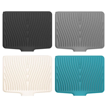 Silicone Dish Drying Mat, 40 × 33cm Drain Pad with Drain Lip, Heat-Resistant Kitchen Counter Mat - product view 5