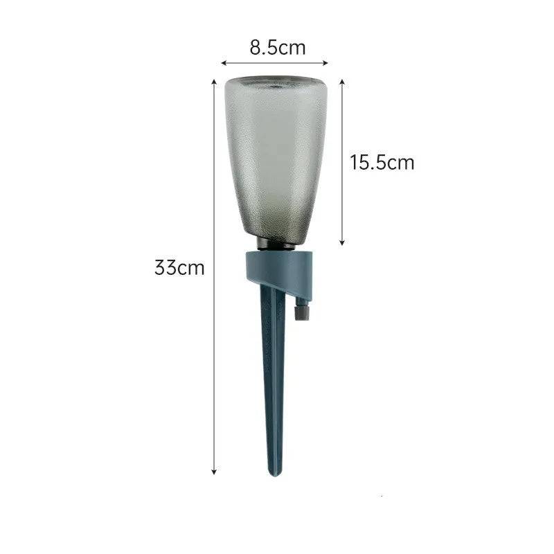 Self-Watering Planter Insert, Adjustable Speed Drip Irrigation Device, Durable Plastic Plant Watering Spike in Green or Blue - product view 2