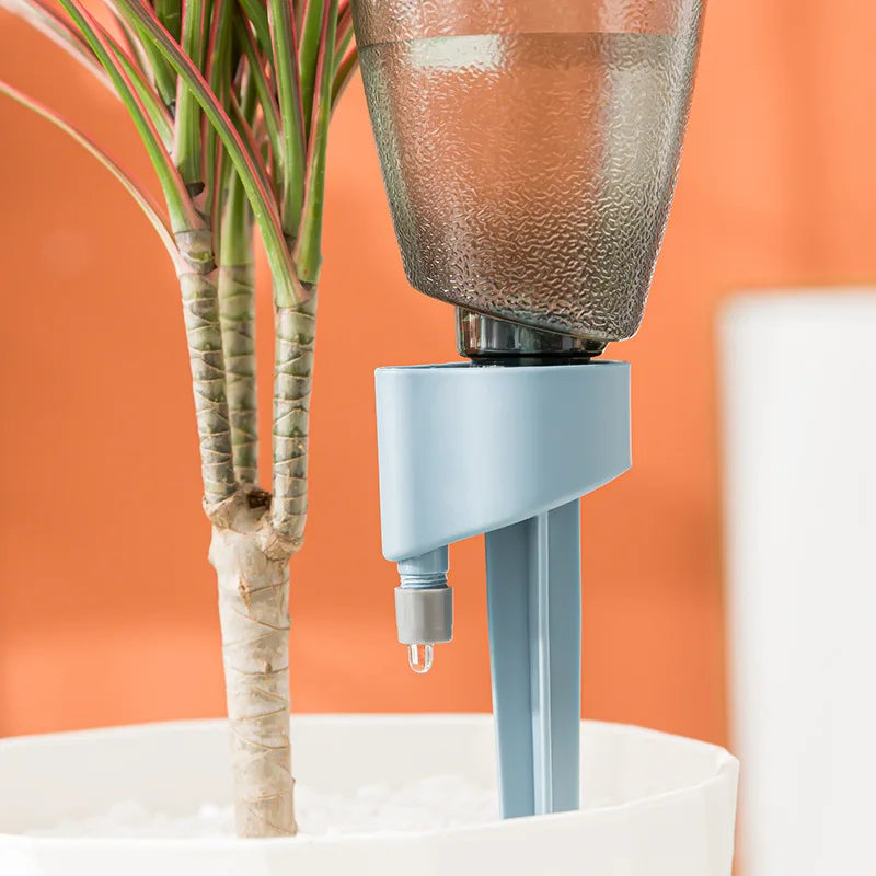 Self-Watering Planter Insert, Adjustable Speed Drip Irrigation Device, Durable Plastic Plant Watering Spike in Green or Blue - product view 3