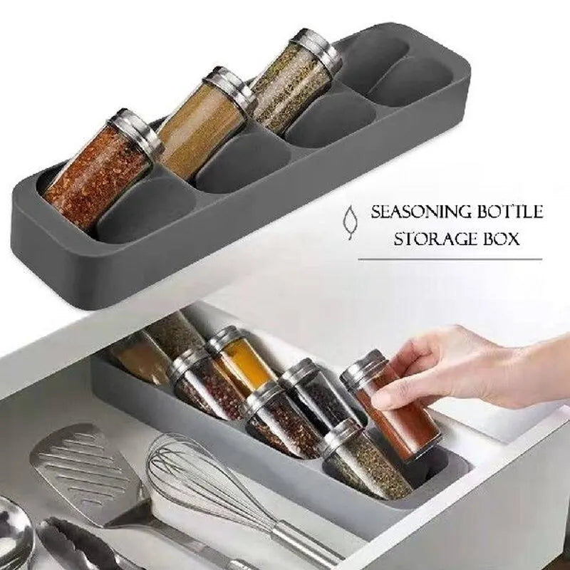 Kitchen Drawer Organizer, PA+PE Cutlery Tray for Spices, Knives, Forks and Spoons, 39.7 x 14.5 x 7.5 cm - product view 6