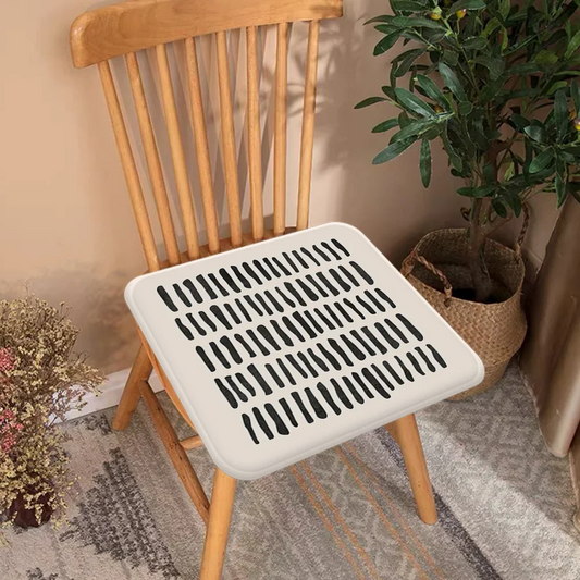 Cotton-Filled Patio Cushion, Breathable Printed Seat Pad with Tied Ropes, Multiple Sizes for Chairs, Stools and Outdoor Seating - product view 1