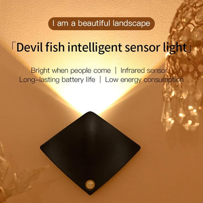 Outdoor Wall Light with Sensor Switch, ABS Body, Dry Battery Power, Bulb Included for Porch, Balcony and Corridor - product view 4