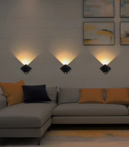 Outdoor Wall Light with Sensor Switch, ABS Body, Dry Battery Power, Bulb Included for Porch, Balcony and Corridor - product view 6