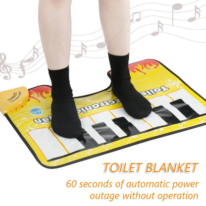 Musical Piano Bathroom Rug, 60 x 48 cm Cotton Toilet Mat, Machine-Made Modern Floor Pad with 3-AA Battery Sound Function - product view 3