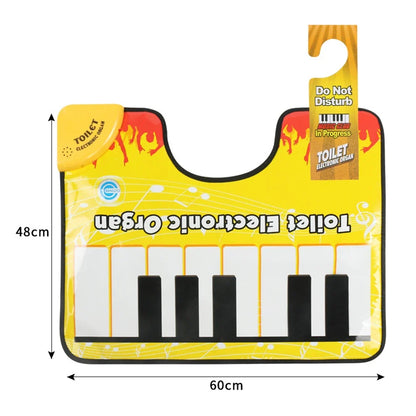Musical Piano Bathroom Rug, 60 x 48 cm Cotton Toilet Mat, Machine-Made Modern Floor Pad with 3-AA Battery Sound Function - product view 6