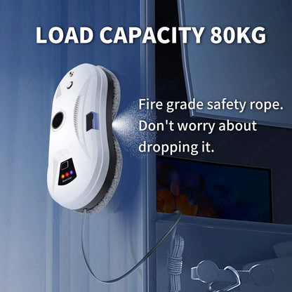 Magnetic Window Cleaning Robot, Automatic Water Spray, Anti-Fall Design, Remote Control, EU Plug, 100–240 V - product view 5