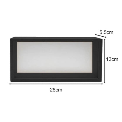 Floating Photo Frame, Double-Layer Acrylic Shadow Box Display, Modern Rectangular Wood Case for Dried Flowers, Photos and Keepsakes - product view 6