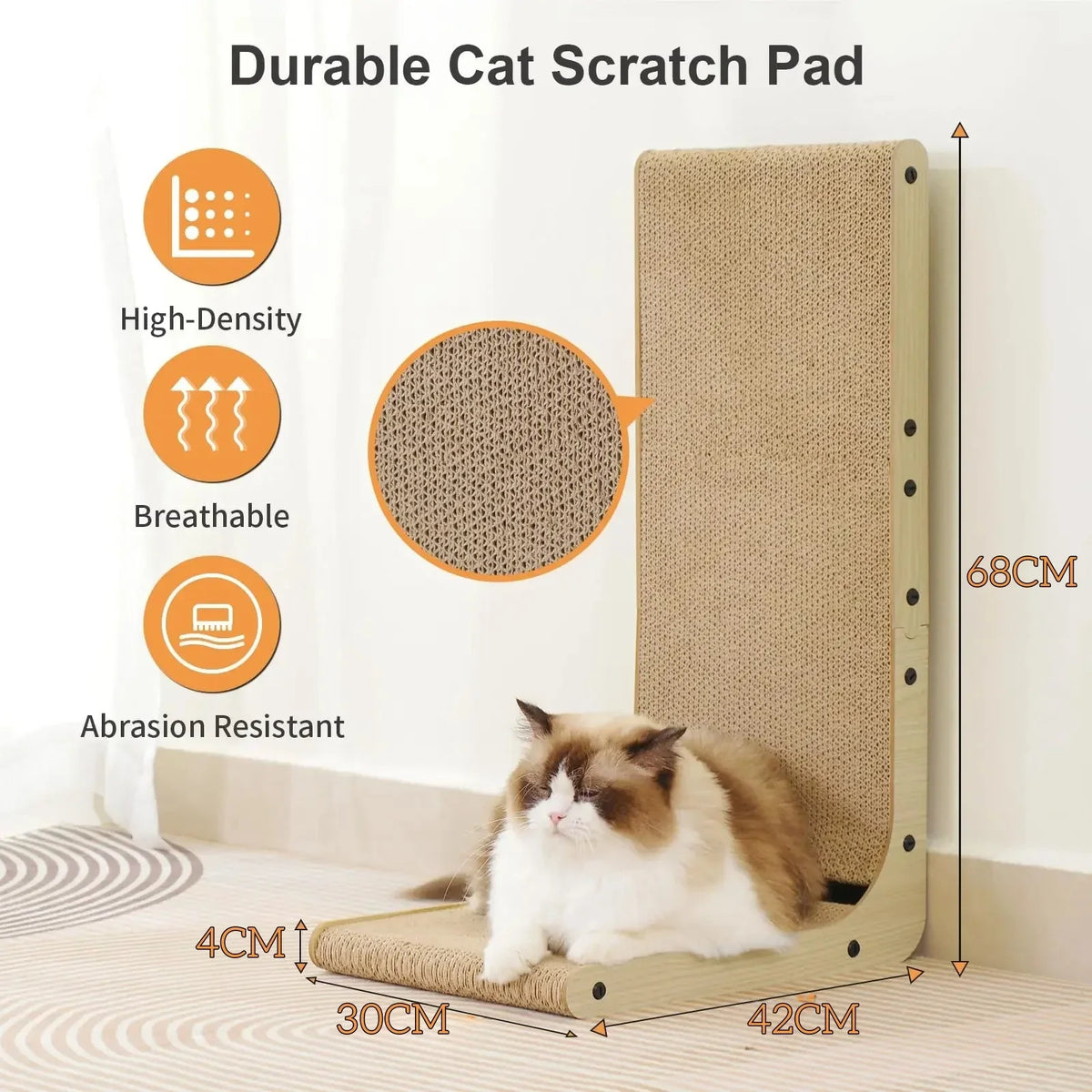 Cardboard Cat Scratching Post, product view 2