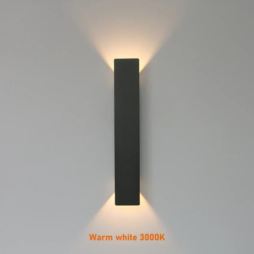 Modern LED Outdoor Wall Light, Aluminum AC Fixture, 85-265V, Warm or Cold White, 2W-24W Options for Home Lighting - product view 3