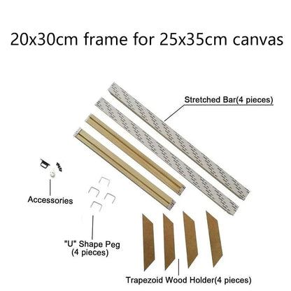 Modern Wood Photo Frame, Rectangular Wall Frame for Canvas, Paintings and Diamond Art, 20x30cm to 70x140cm Sizes - product view 1