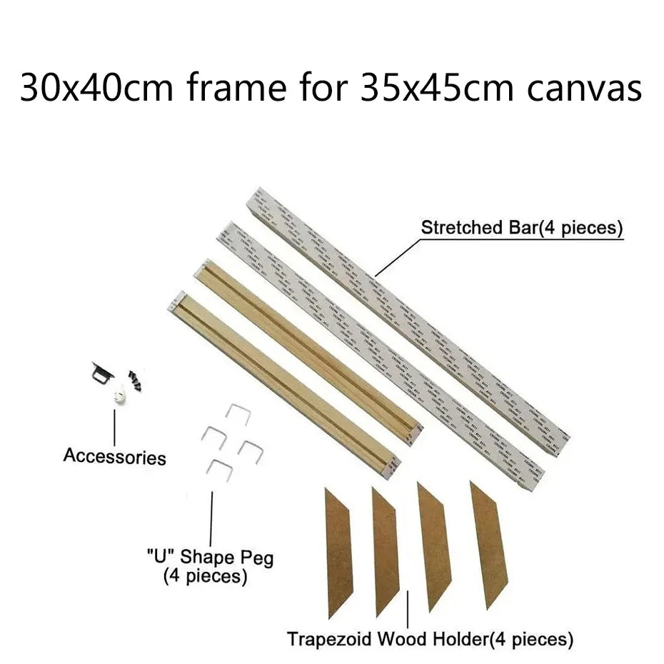 Modern Wood Photo Frame, Rectangular Wall Frame for Canvas, Paintings and Diamond Art, 20x30cm to 70x140cm Sizes - product view 2