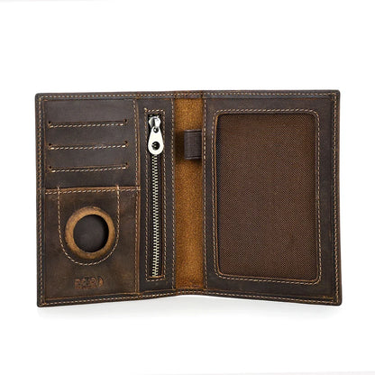 Passport Holder Travel Wallet, Solid Design in Coffee, Brown, Red, Gray, Green and Blue Color Options - product view 1