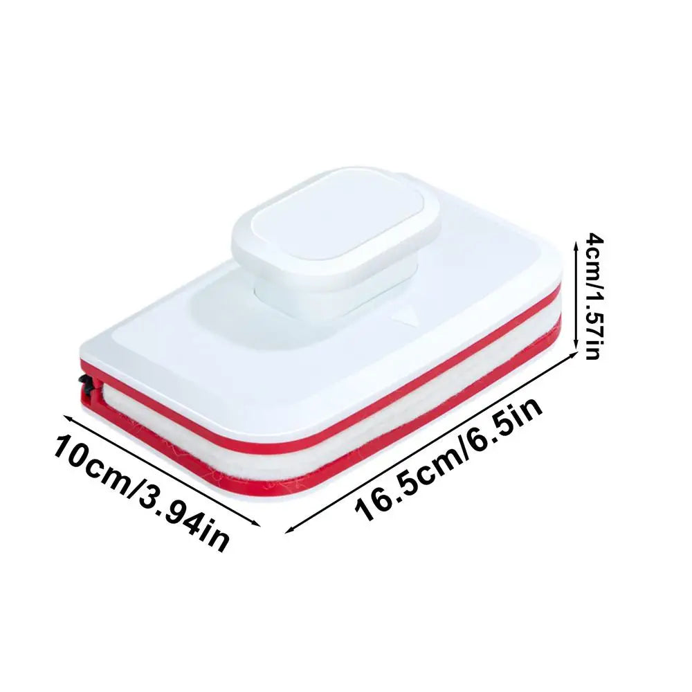 Magnetic Window Cleaner, Double-Sided Microfiber Glass Wiper with PP, Magnet, Silicone Strip, 16.5 cm Size - product view 1