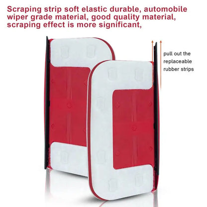 Magnetic Window Cleaner, Double-Sided Microfiber Glass Wiper with PP, Magnet, Silicone Strip, 16.5 cm Size - product view 4
