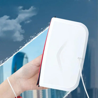 Magnetic Window Cleaner, Double-Sided Microfiber Glass Wiper with PP, Magnet, Silicone Strip, 16.5 cm Size - product view 6