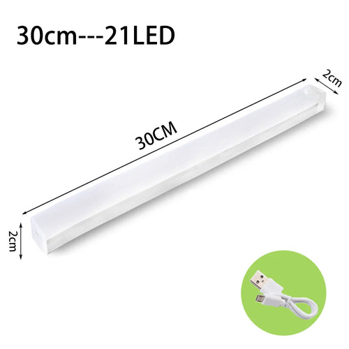 Wireless LED Cabinet Light, Rechargeable Type-C Motion Sensor Night Light, 10–50CM Options for Wardrobe, Kitchen and Stairs - product view 1