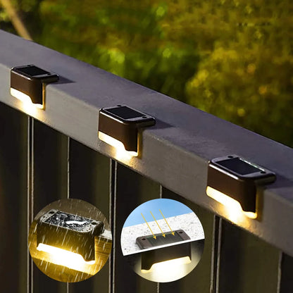 Solar LED Step Lights, ABS Deck and Stair Lamps, Self-Contained Installation, Warm Light, 5m Size, 1/4/8/12-Pack Options - product view 5