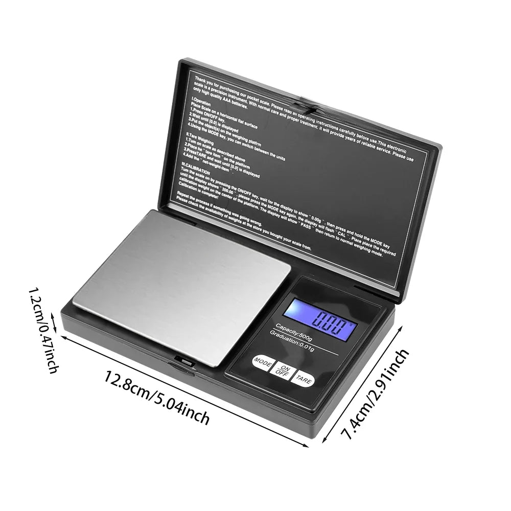 Digital Pocket Scale, 0.01 g Jewelry and Kitchen Scale, LCD Balance with 100 g to 1 kg Capacity Options - product view 4