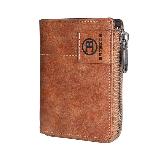 RFID-Blocking Short Wallet, Casual Credit Card Holder for Travel and Business, Compact Everyday Carry, Black, Blue or Brown - product view 1