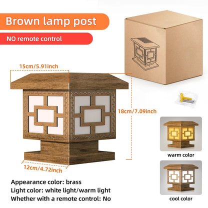 Solar Post Cap Light, LED, Warm or Cool White, Automatic Dusk Lighting, 2400 mAh Battery for Fence, Patio and Garden - product view 1