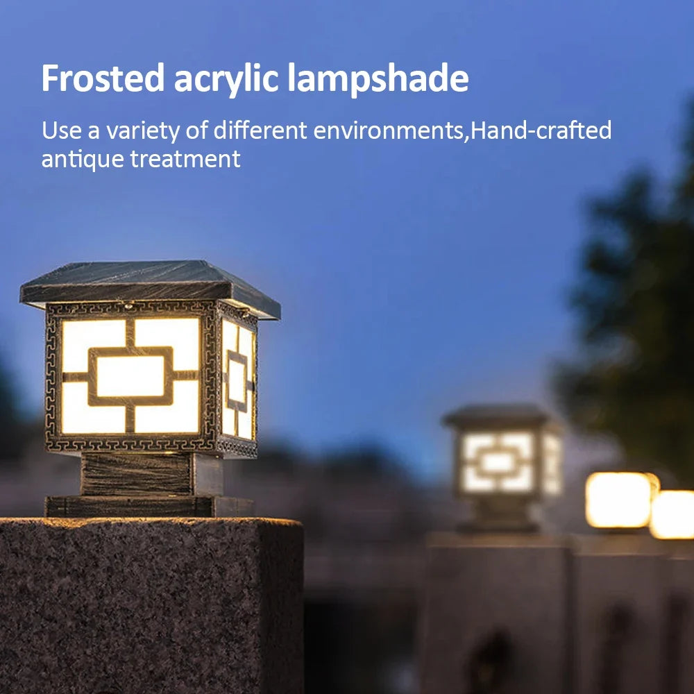 Solar Post Cap Light, LED, Warm or Cool White, Automatic Dusk Lighting, 2400 mAh Battery for Fence, Patio and Garden - product view 6