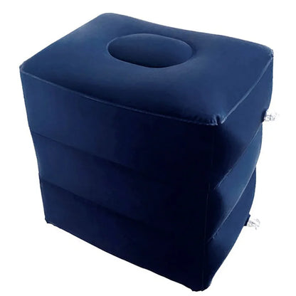 Inflatable Travel Foot Rest Pillow, PVC Rectangle Foot Pad for Airplane, Car and Bus Trips - product view 1