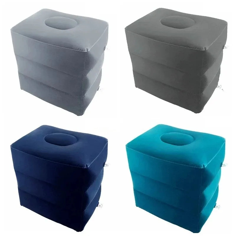 Inflatable Travel Foot Rest Pillow, PVC Rectangle Foot Pad for Airplane, Car and Bus Trips - product view 3