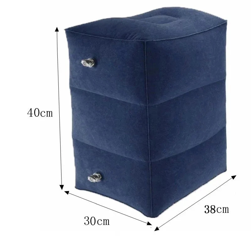 Inflatable Travel Foot Rest Pillow, PVC Rectangle Foot Pad for Airplane, Car and Bus Trips - product view 4