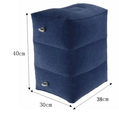 Inflatable Travel Foot Rest Pillow, PVC Rectangle Foot Pad for Airplane, Car and Bus Trips - product view 4