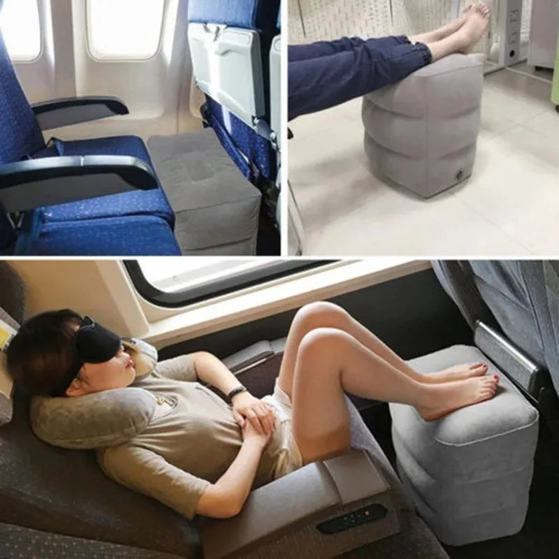 Inflatable Travel Foot Rest Pillow, PVC Rectangle Foot Pad for Airplane, Car and Bus Trips - product view 6