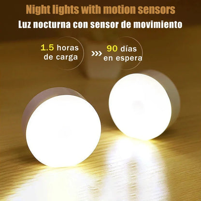 Motion Sensor Cabinet Light, USB Rechargeable, 120° Detection, 3–6m Range, 0.6W LED, Warm or White Light - product view 4