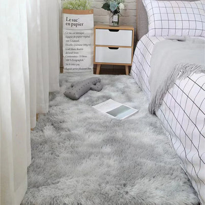 Modern Solid Area Rug, 100% Polyester Machine-Made Carpet with PVC Backing for Bedroom and Decorative Home Use - product view 4