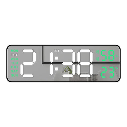 9-Inch Digital Wall Clock, USB Powered LED Display with Temperature, Humidity, Weekday and Auto-Dimming Function - product view 4