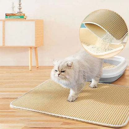 Double-Layer Cat Litter Mat, Waterproof EVA Litter-Trapping Pad for Litter Boxes, 30x30 to 60x90 cm, 6 Sizes - product view 1