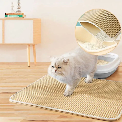 Double-Layer Cat Litter Mat, Waterproof EVA Litter-Trapping Pad for Litter Boxes, 30x30 to 60x90 cm, 6 Sizes - product view 1